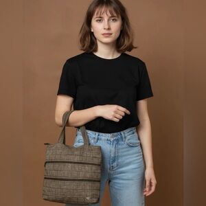 lug Brown Plaid Tote Bag
